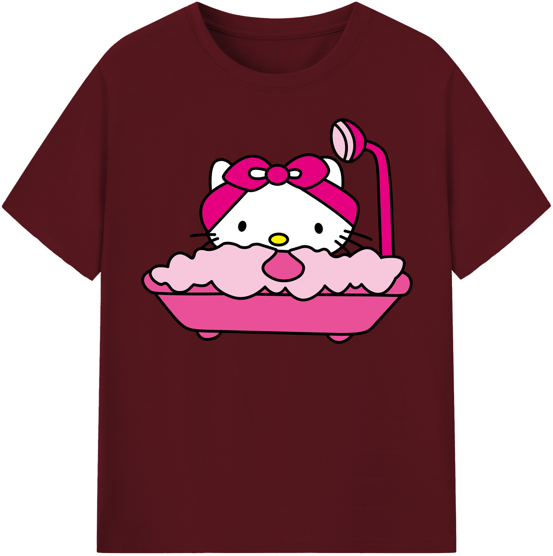（画像用） Hello Kitty ハローキティ 綿100％半袖Tシャツ（フロントプリント）